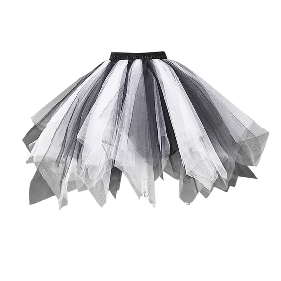 MIXUE Women Tutu Skirts Princess Fluffy Mixed Color Ballet Fluffy Skirts Party Carnival Trendy High Elastic Waist Tutu Skirts