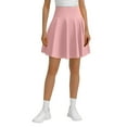 thumbnail image 1 of MIXUE Womens Skirts Solid Color A Line Midi 45CM Pleated Half Fashionable Flared See Through Mini Skirt Daily-Wear,Pink,M, 1 of 5