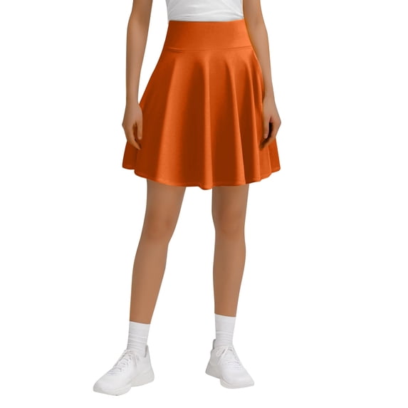 MIXUE Womens Skirts Solid Color A Line Midi 45CM Pleated Half Fashionable Flared See Through Mini Skirt Daily-Wear,Red,XXXXL