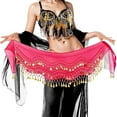 thumbnail image 1 of MIXUE Womens Skirts Solid Color Belly Dance Scarf Belly Dance Scarf Belly Dance Chiffon Scarf Skirt Activewear,Pink,One Size, 1 of 4