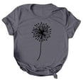 thumbnail image 1 of MIXUE Womens Summer Tops Dandelion Print Round Neck Short Sleeve Casual Fashion Plus Size Shirts For Women T-shirts Sportwear,Gray,XXL, 1 of 4