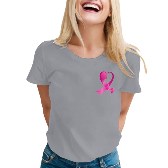 MIXUE Womens Tops Summer Cartoon Print Round Neck Short Sleeve Stylish Casual Tshirts Outwear,Gray,XXL