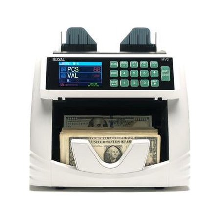 MIXVAL MV2 BANK GRADE MIXED MONEY COUNTER - Multiple Currencies - Counterfeit Detection - 1200 Bills per Minute