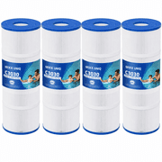 MIXX UNIQ C3030 Pool Filter Cartridges, Compatible with Hayward Swim Clear C580E, C3030, C3025, C3020, Replace Pleatco PA81, Hayward CX580XRE, 325 sq.ft, 4-Pack, Heavy Duty 5 oz+ Trilobal Fabric