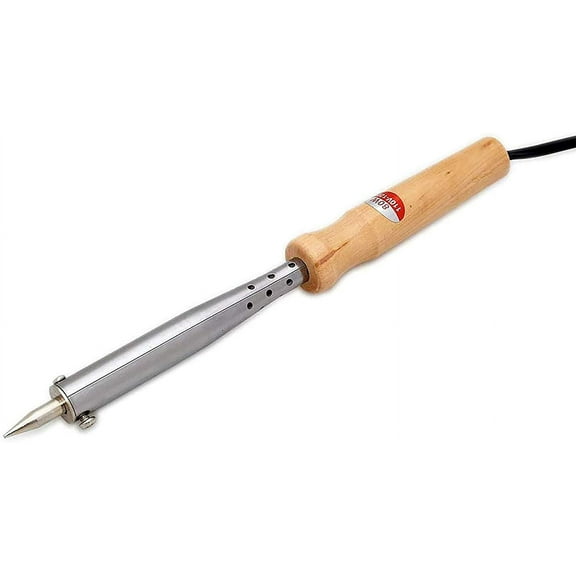 MIYAKO 60 Watt Soldering Iron with Wooden Handle and High Performance Ceramic Heater, High-Performance Pencil Style Welder with Wood Handle and Replaceable Tip Temperature Ranges of 842-896F (74B60)