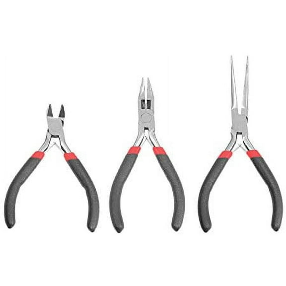 MIYAKO USA (MIY-039 Professional 5.7inches -3pcs Precision Pliers Set (Long Nose, Diagonal and Mini Long Nose Pliers)