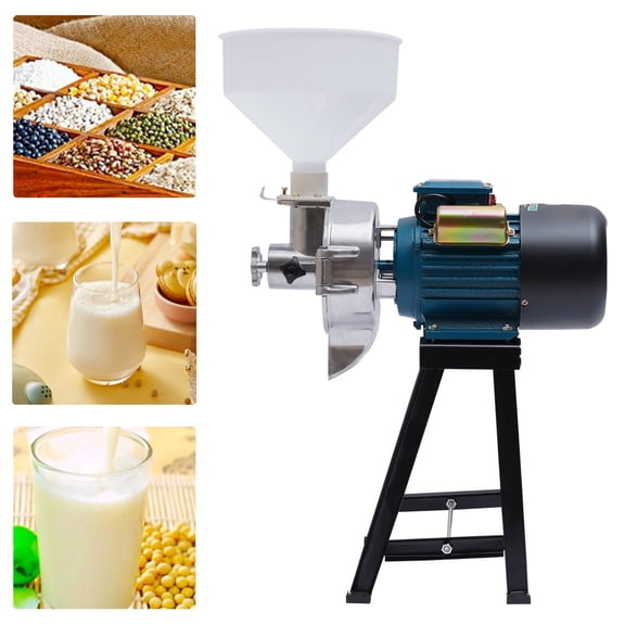 MIYIOKON 110V 2200W Grain Grinder with Funnel, Grain Mill, Electric Scrap Mill , for Grain Household