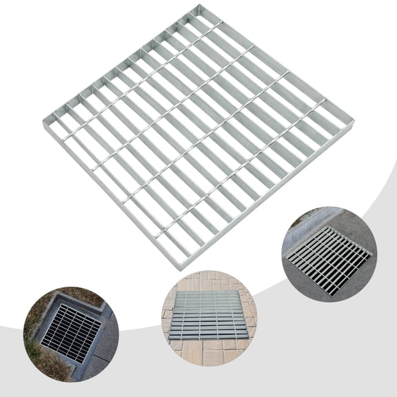 MIYIOKON 18" Steel Square Drain Grate, Outdoor Drain Cover, Removable Bathroom Floor Drainage Waste Grate