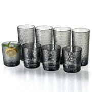 MIYOPESI 15oz and 22oz Grayl Acrylic Glasses Drinkware Set of 8, Honeycomb BPA-Free Shatter-Proof Plastic Tumblers