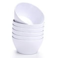 thumbnail image 1 of MIYOPESI 4.7-Inch Melamine Rice Bowls (Set of 6) - 12oz Unbreakable and Reusable Soup Bowls with Ceramic Feel, Stackable and Dishwasher-Safe Dinnerware (White), 1 of 6