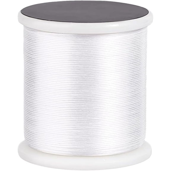 MIYUKI Beading Nylon Thread B 330 DTEX/0.203mm/0.008" for Seed Beads #1 White 0.16mm 55 yards(50 meters)/roll