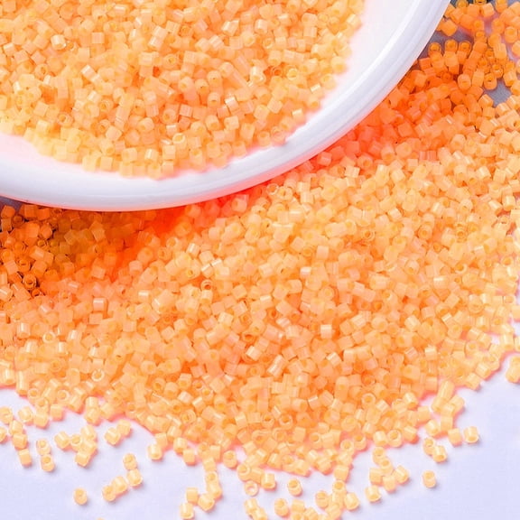 MIYUKI Beads Cylinder Japanese Seed Beads 11/0 (DB1855) Silk Inside Dyed Sun Glow 1.3x1.6mm Hole: 0.8mm 2000pcs/10g