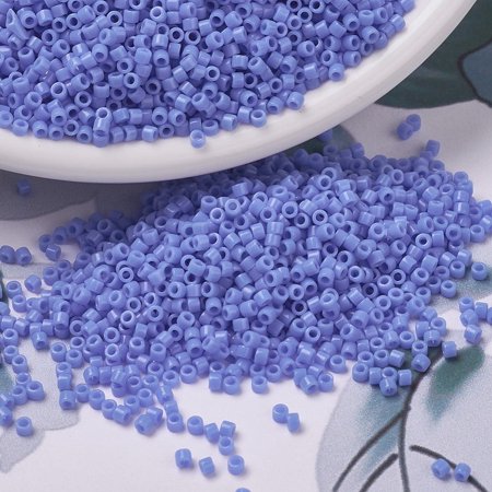 MIYUKI Delica Beads Cylinder Japanese Seed Beads 11/0 (DB0730) Opaque Periwinkle 1.3x1.6mm Hole: 0.8mm about 2000pcs/10g