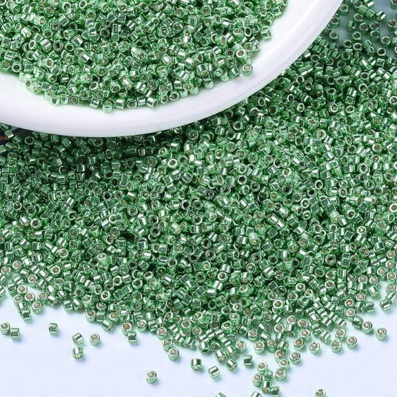 MIYUKI Beads Cylinder Japanese Seed Beads 11/0 (DB1844) Duracoat Galvanized Dark Mint Green 1.3x1.6mm Hole: 0.8mm about 2000pcs/10g