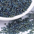 thumbnail image 1 of MIYUKI Round Rocailles Beads Japanese Seed Beads 11/0 (RR156FR) Matte Transparent Dark Emerald AB 2x1.3mm Hole: 0.8mm about 1111pcs/10g, 1 of 5