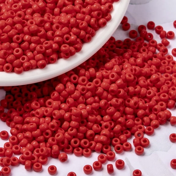 MIYUKI Round Rocailles Beads Japanese Seed Beads 8/0 (RR407) Opaque Vermillion Red 8/0 3mm Hole: 1mm about 422~455pcs/10g Glass