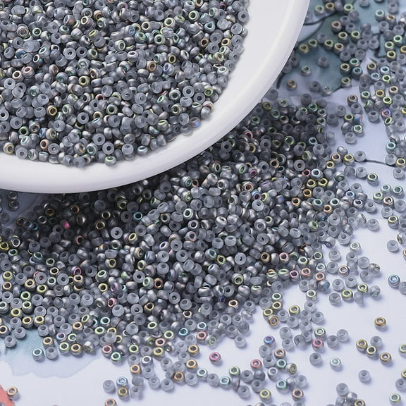 MIYUKI Round Rocailles Beads Japanese Seed Beads (RR4557) Vitrail Matte 11/0 2x1.3mm Hole: 0.8mm 1111pcs/10g