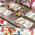 thumbnail image 1 of MIZHONA 4th of July Placemats Set of 4 Floral American Flag Table Place Mats Patriotic Decorations 12x18 inch, 1 of 5