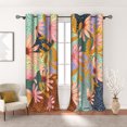 thumbnail image 1 of MIZHONA Boho Blackout Curtains for Bedroom,Colorful Floral Printed Room Darkening Curtains Set of 2,42"x108", 1 of 5