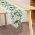 thumbnail image 1 of MIZHONA Green Floral Table Runner Spring Flowers Dining Runner for Kitchen Table Decorations 13 x 72 Inch, 1 of 4