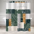 thumbnail image 1 of MIZHONA Green Shower Curtain with Snap in Liner,Rustic Ombre Fabric Bathroom Curtain,71"× 71", 1 of 6