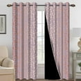 thumbnail image 1 of MIZHONA Purple Blackout Curtains for Living Room Gradient Gold Leaves Window Curtain Set of 2,52"x84", 1 of 5