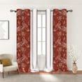 thumbnail image 1 of MIZHONA Red Blackout Curtain for Bedroom,Flower Printed Room Darkening Curtains Set of 2,42"x108", 1 of 5