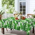 thumbnail image 1 of MIZHONA Green Tropical Tablecloth Rectangle Summer Palm Leaves Table Cloth for Outdoor Seaside Vacation Table Decor,60"x84", 1 of 7