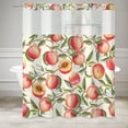 thumbnail image 1 of MIZHONA Summer Shower Curtain with Snap in Liner,Pink Peach No Hook Waterproof Bathroom Curtain,71"× 83", 1 of 6
