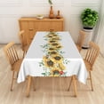 thumbnail image 1 of MIZHONA Sunflower Tablecloth,Yellow Floral Table Cloth for Kitchen Dinner Decor,60"x84", 1 of 5