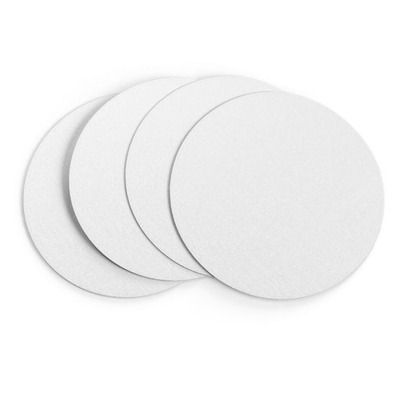 MIZHONA White Round Placemats Set of 4,15 inch Table Mat for Kitchen Dining Table Decoration
