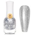 MIZHSE Glitter Nail Polish, Metallic Silver Nail Polish Air Dry Fast