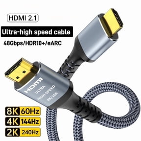 MIZIQIER 10K 8K HDMI 2.1 Cable 10ft/3m, 48Gbps Ultra High Speed Slim HDMI Cord,Support 4K@120Hz 8K@60Hz, HDCP 2.2&2.3, Dynamic HDR,eARC,DTS:X, Compatible with Roku TV/HDTV/PS5/Blu-ray