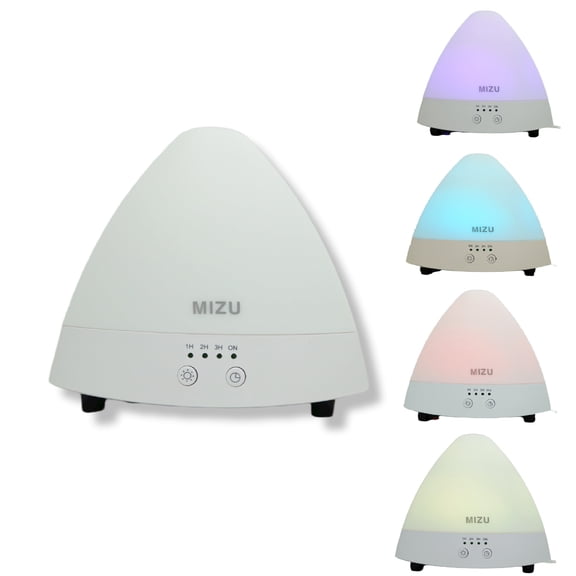 MIZU Pyramid Ultrasonic Aroma Diffuser with LED Mood Light & Color Changing, Multi-Color