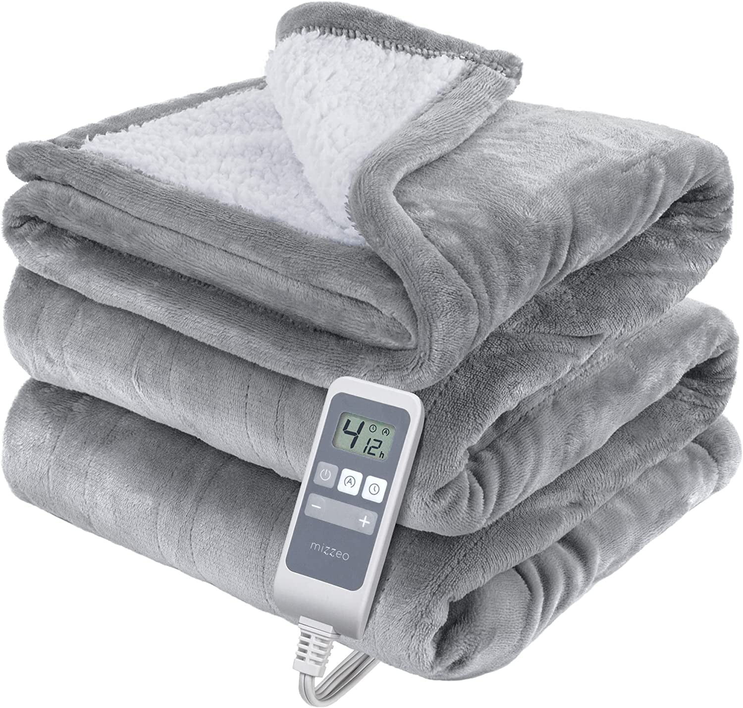 MIZZEO Heated Blanket Electric Blanket TwinFast Heating Blanket with 4