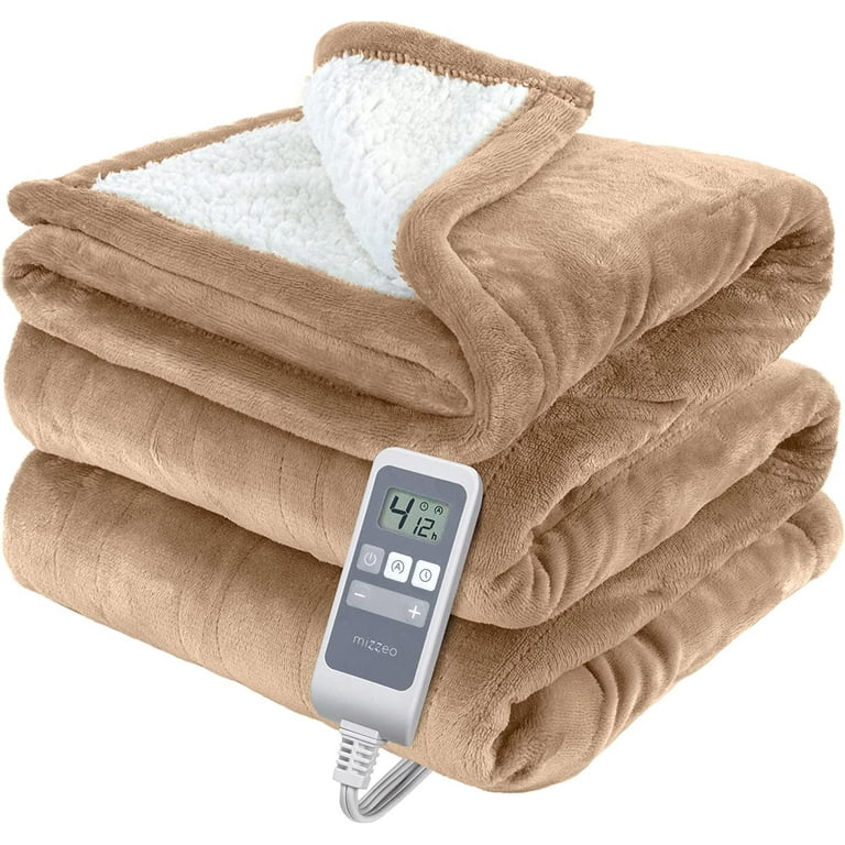Sherpa Soft Heat Electric Blanket Walmart Twin Electric Blankets