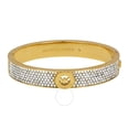 thumbnail image 1 of MIchael Kors Gold Tone Pave Fulton Hinge Bangle Bracelet - MKJ3998710, 1 of 3