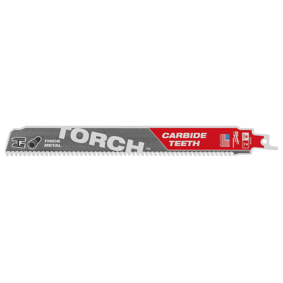MIlwaukee 9" 7 TPI TORCH CARBIDE TEETH METAL CUTTING SAWZALL RECIP SAW BLADE