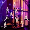 thumbnail image 1 of MInHoues 10 Pcs Mini Posable Skeleton Figurines, 6 Inch Halloween Small Skeleton Decorations, Articulated Skeleton Hanging Ornaments for Tiered Tray Tree Wreath Table Haunted House Decor, 1 of 5