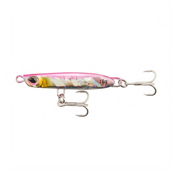 MInHoues 2.32" Sinking Metal Jig Fishing Lure, Artificial Hard Lead Bait for Long Casting, Freshwater Saltwater Bass Tackle with Treble Hook, Spring Angling Gifts for Men