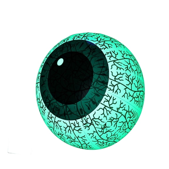 MInHoues 2 Pcs Inflatable Halloween Eyeball Decorations with Remote Control, 24" Glowing LED Peeping Eyes for Outdoor Tree Yard Party, Weather Resistant Spooky Props