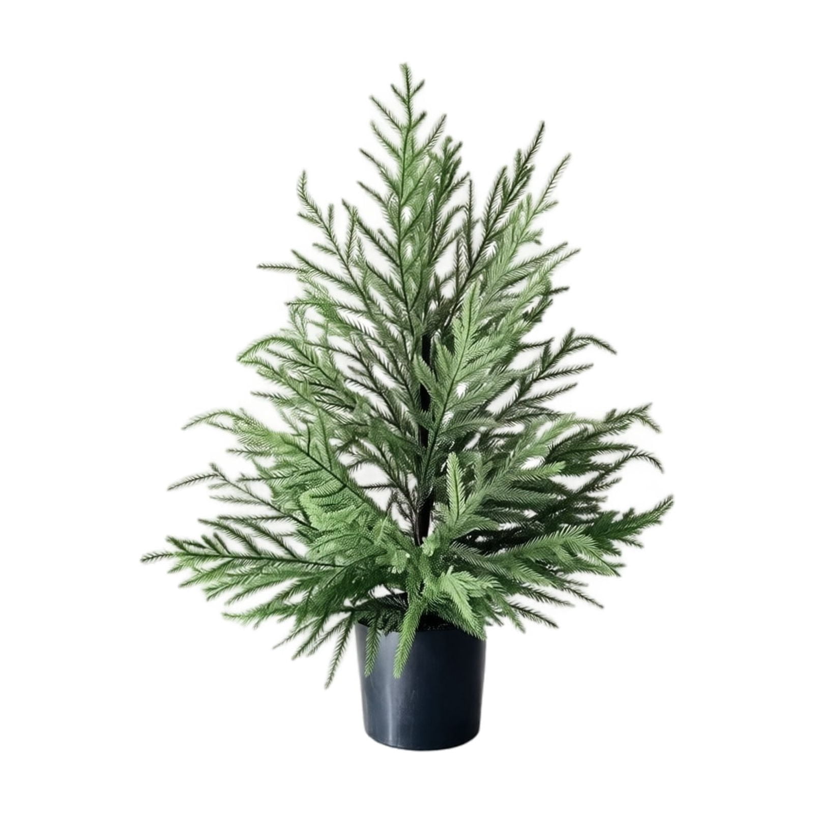 MInHoues 23" Norfolk Pine Artificial Christmas Tree in Pot, Real Touch ...