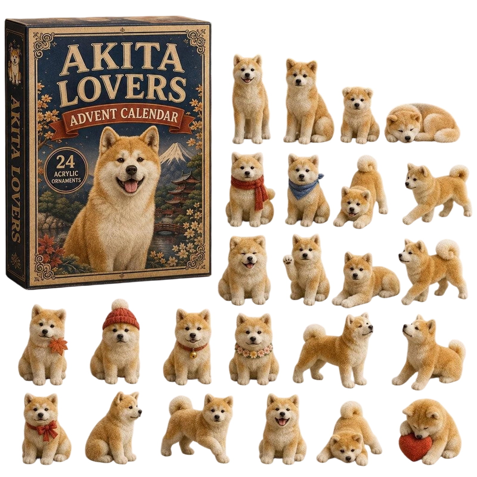 MInHoues Christmas Akita Lovers Advent Calendar 2026, 24 Days of ...