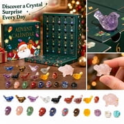 MInHoues Christmas Crystal Gemstone Advent Calendar 2026, 24 Days of Christmas Countdown Calendar with 24 PCS Crystal Gemstone Dig Kits, Xmas Crystal Gift for Kids Adults Geology Lovers Gem Dig Kit