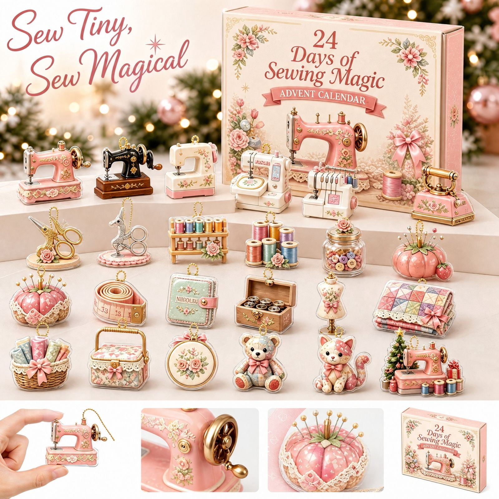 MInHoues Christmas Sewing Magic Advent Calendar 2026, 24 Days of ...