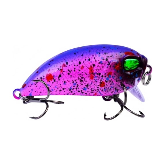 MInHoues Floating Crankbait Fishing Lure 2.09", Hard Plastic Imitation Bait for Freshwater Bass and Trout, Topwater Wobbler Tackle for Lake and River Angling