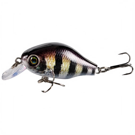 MInHoues Floating Crankbait Lure 2.17", Hard Plastic Fishing Bait with Treble Hooks, Realistic Wobbling Artificial Swimbaits for Bass and Panfish, Freshwater Saltwater Tackle