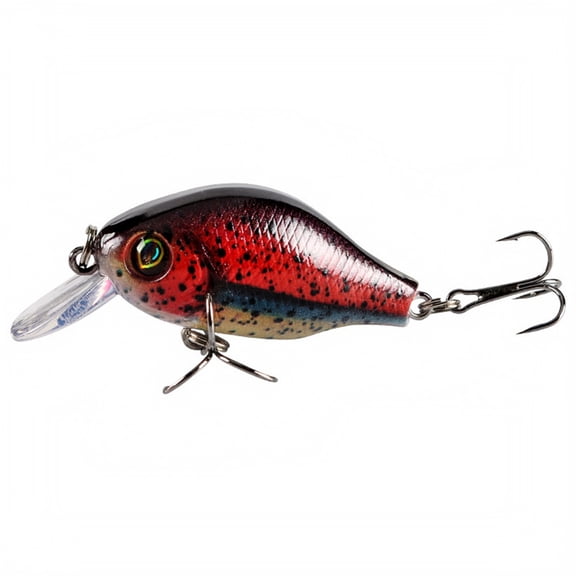MInHoues Floating Crankbait Lure 2.17", Hard Plastic Fishing Bait with Treble Hooks, Realistic Wobbling Artificial Swimbaits for Bass and Panfish, Freshwater Saltwater Tackle