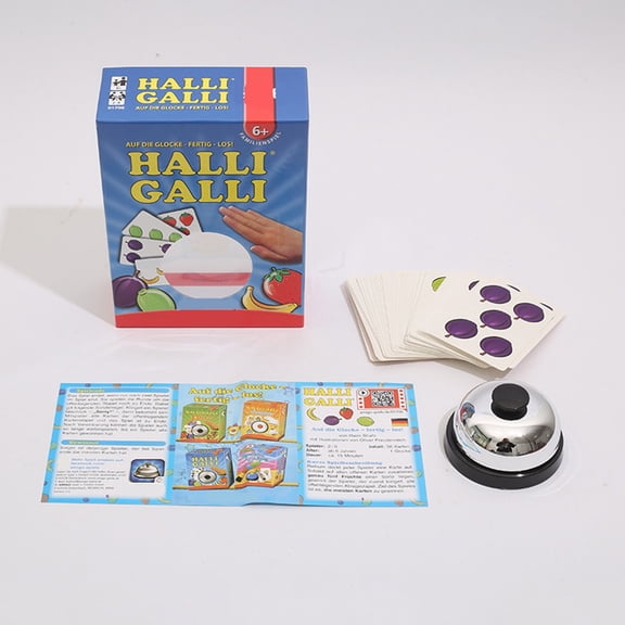 MInHoues Fruit Speed Bell Card Game for Kids and Family, Quick Reflex Action Board Game Stocking Stuffer, 1 Count
