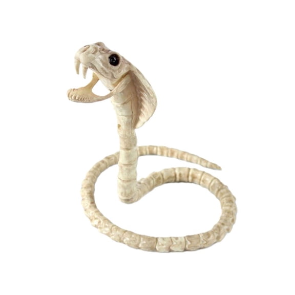 MInHoues Halloween Decoration - 39 Inch Cobra Skeleton, Realistic Animal Bone Prop for Haunted House, Spooky Outdoor Yard Decor, Creepy Scary Skeleton for Party Garden Scene
